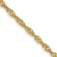 thumbnail image 1 of Collier Chaîne Singapourienne 14k Or Jaune 14 Pouces 1,40mm Pendentif Charme, 1 of 9