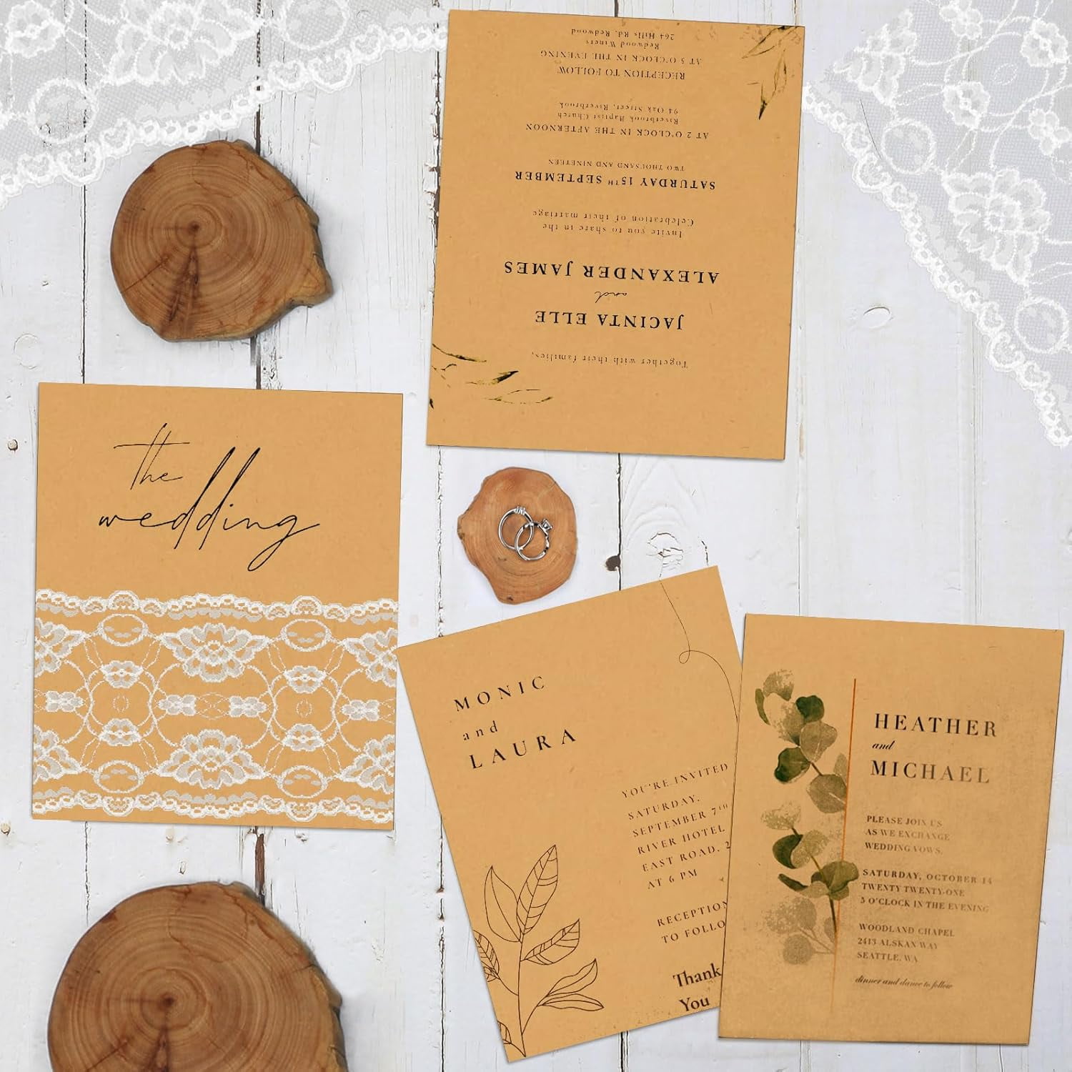24 Sheets Light Brown Cardstock 8.5 x 11 Kraft Paper, 80lb Card Stock Printer Paper for Invitations, Menus, Crafts, DIY Cards
