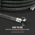 thumbnail image 5 of KFFKFF Drain Cleaning Cable 66 FT x 5/8 Inch, Sectional Sewer Cleaner Cable with 7 Cutters for Pipes Ranging from 0.8" to 3.9", Hollow Core Auger Cable for Sinks, Floor Drains, and Toilets, 5 of 9