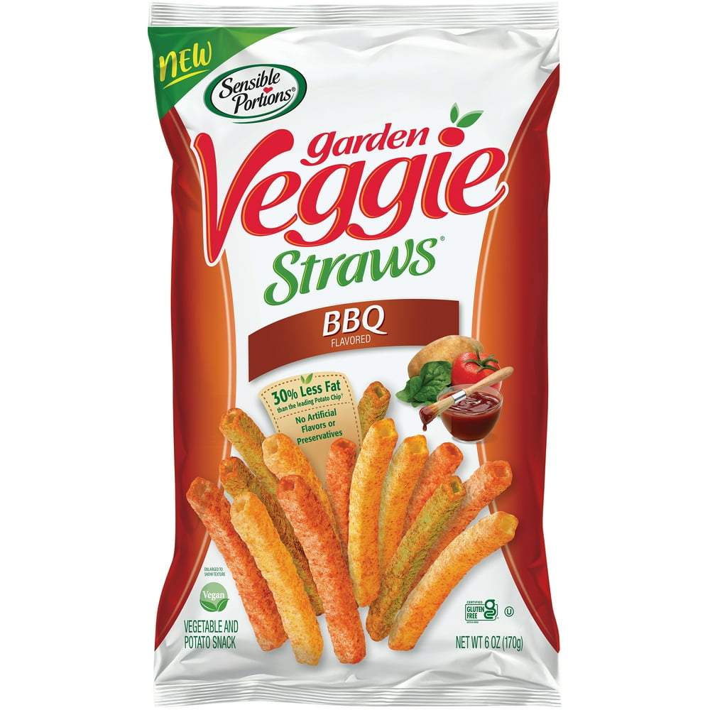Sensible Portions GlutenFree BBQ Garden Veggie Straws, 6 oz. Walmart