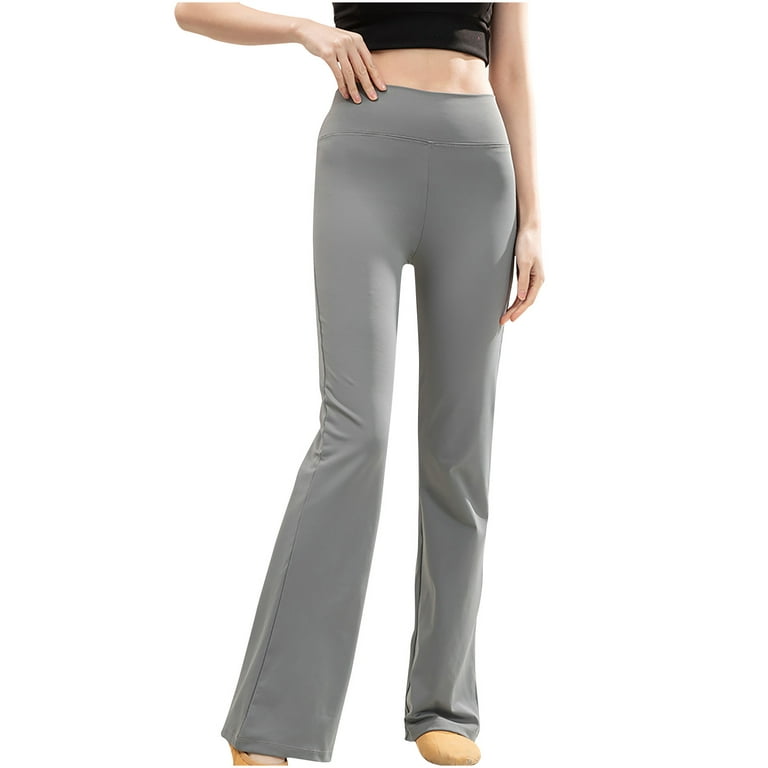 Reduce Price Hfyihgf Bootcut Yoga Pants for Women High Waist Dress Pants  Bootleg Workout Pant Stylish Flared Leggings for Casual Work(Dark Gray,L) 