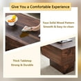 thumbnail image 5 of Modern Simple Coffee Table with Sturdy Legs, Wood Texture Center Table with Thick Tabletop, 43.3"x21.6" Coffee Table for Living Room, Apartment, Walnut, 5 of 10