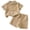 Khaki, variant on Toddlers and Baby Boys' Summer Clothes Infant Boy Button-town Shirt and Short Set Outfits (Khaki, 6-7 Years)