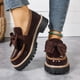 thumbnail image 2 of Mujeres Zapatos Casuales Arco Cuero Patente Grueso Suelto Mochilas, las Mujeres Más Tamaño Primavera Verano de Moda Cómodo Multi Color, 2 of 9