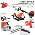 thumbnail image 5 of Brush Cutter, 52cc 2-Cycle Gasoline Lawn Mower, Portable Brush Saw for Heavy-Duty Brush Cutting, Gas Powered String Trimmer Brush Cutter for Garden and Yard, Full Functioning Guard Hedge Trimmer, 5 of 9