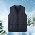 thumbnail image 2 of LIaqionyy Mens Vest Knitted Cardigan Sweater Plaid Slim Sleeveless V Neck Waistcoat Pullover Casual Business Tops, 2 of 3