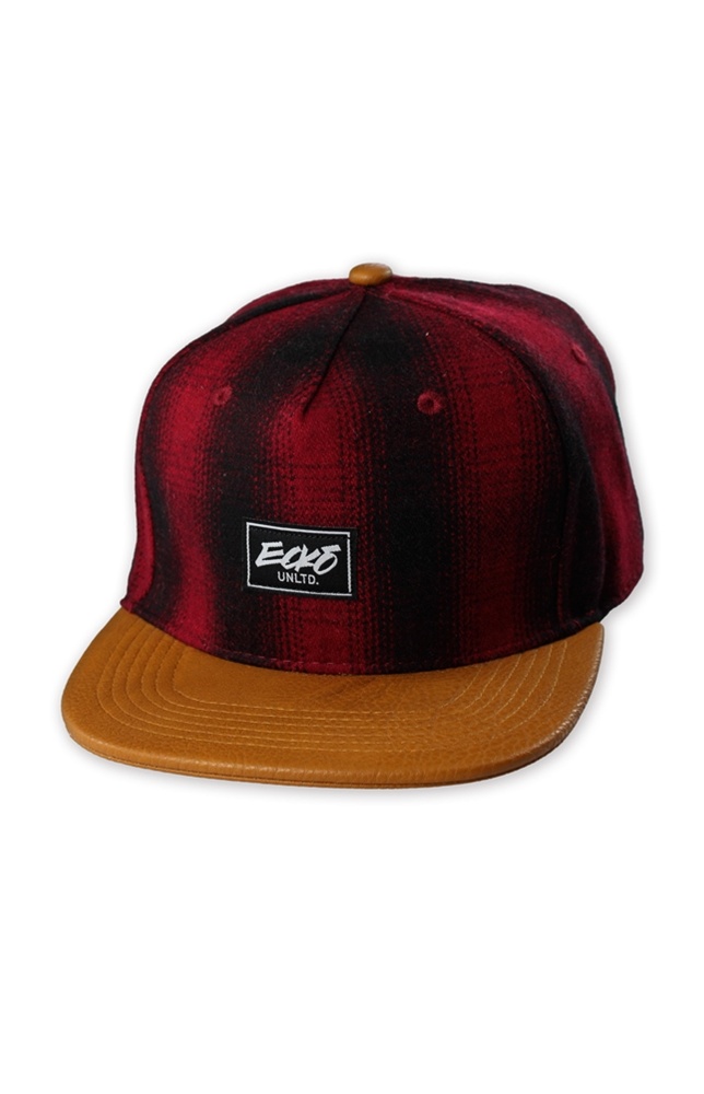 Mens Flannel Plaid Baseball Cap red 