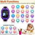 thumbnail image 2 of Eurhowing GPS SmartWatch, 4G Kids Phone Watch with 2 Way Video Call, Real-Time Location, SOS, Voice Chat, HD Touch Screen, Dual Camera, Gifts for Boys Girls Age 3-15, Purple, 2 of 10