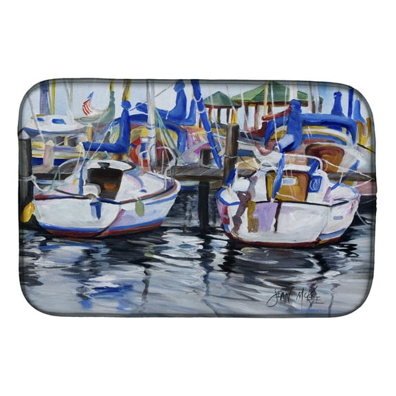 Sailboats Dish Drying Mat