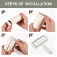 thumbnail image 4 of Unique Bargains 120mm Extra Sticky Roller Refill Portable Dust Hair Remover White, 4 Pack, 4 of 5