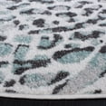 thumbnail image 3 of SAFAVIEH Amsterdam Ruby Animal Area Rug, Ivory/Teal, 6'7" x 6'7" Round, 3 of 8