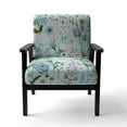 thumbnail image 4 of Designart "Blossoming Pastel Wildflowers On Light Blue VII" Upholstered Floral Bouquet Accent Chair and Traditional Arm Chair - Multiple Color & Pattern, 4 of 7