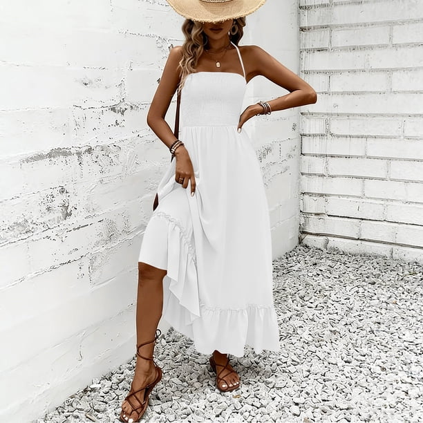 cotton dress for women summer Tawni Linen White / Medium del:december from a casual day Vintage Mother of Bride colour:Green
