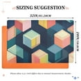 thumbnail image 6 of Yayeee Doormat for Indoor Entrance 32" x 20" Non Slippery Floor Rug, Blue Cubes, 6 of 8