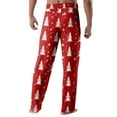 thumbnail image 4 of Fabrcox Spring Pajama Pants for Men Christmas Elastic Waist Drawstring Pj Pants Christmas Snowflake Snowman Print Casual Soft Comfy Sleepwear Red XL, 4 of 4
