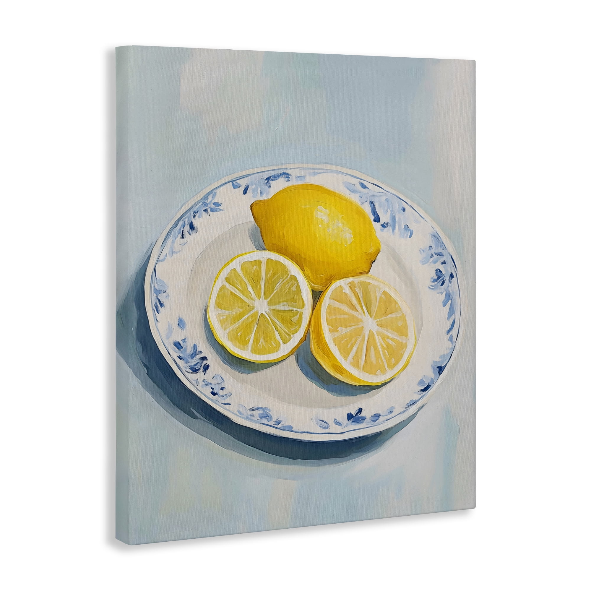 Stupell Industries Plate of Juicy Lemons Canvas Wall Art, design by The Prints Vibe