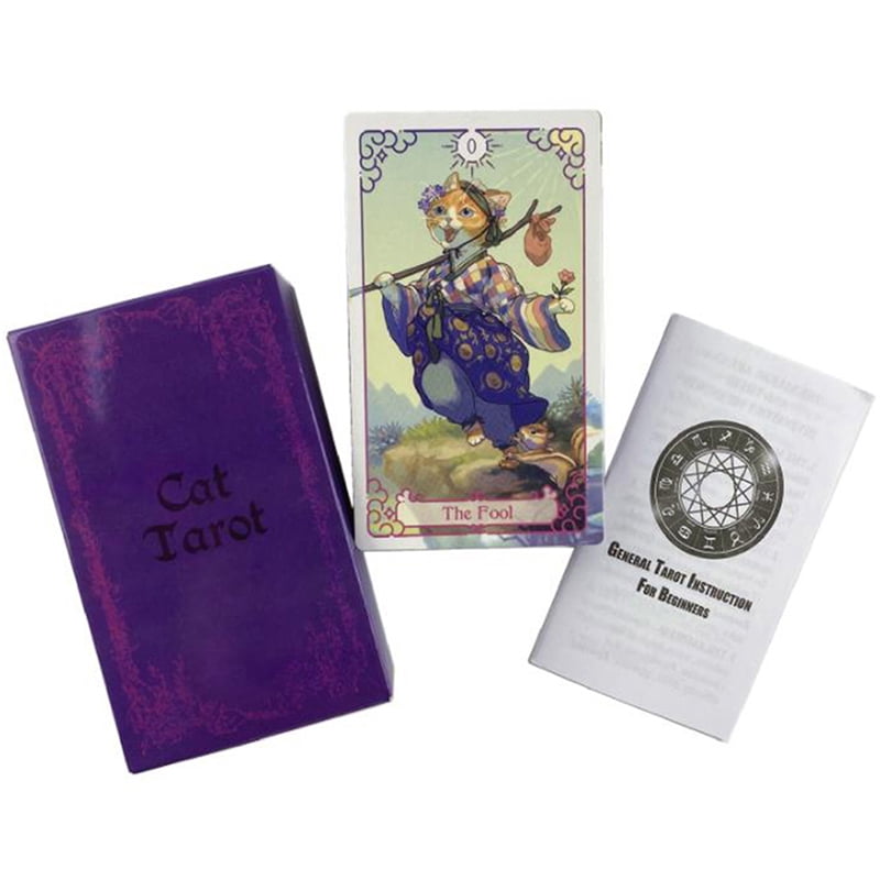12*7cm The Cat Tarot Decks Card Prophecy Divination Family Party Board Game