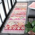 thumbnail image 3 of SAFAVIEH Montage Watson Geometric Indoor/Outdoor Area Rug, Red/Fuchsia, 9' x 12', 3 of 10