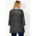 thumbnail image 2 of Catherines Women's Plus Size Shadowstripe Burnout Cardigan, 2 of 6