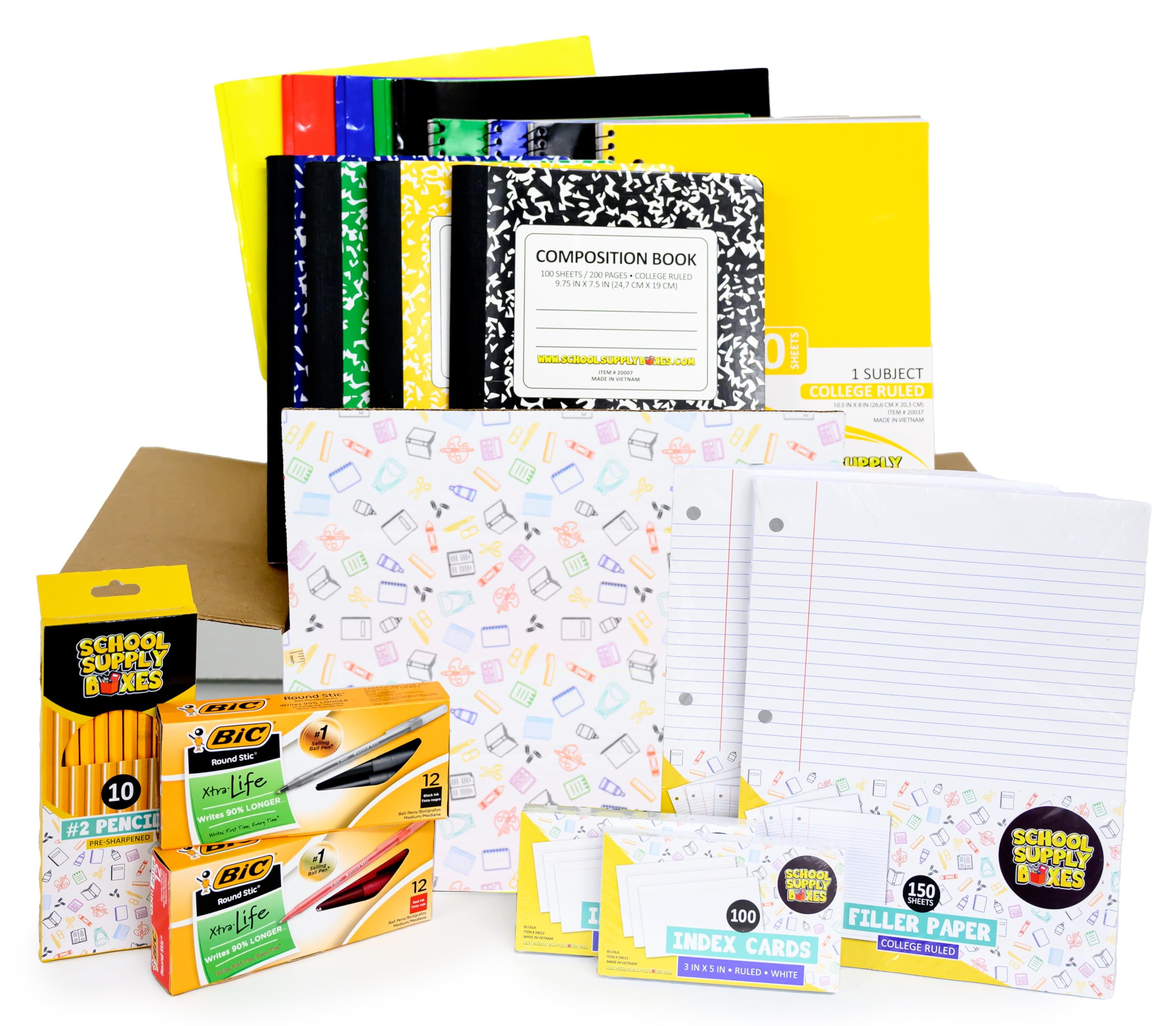 High School Writing Bundle | 1 Box - 51 Pieces per Box | School Supply Boxes - Back to School Essentials