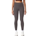 thumbnail image 2 of HTQWLP Women's High Waisted Leggings, Tummy Control Compression Fitness Yoga Pants, Soft Stretchy No Front Seam Leggings - Dark Gray XXL, 2 of 6