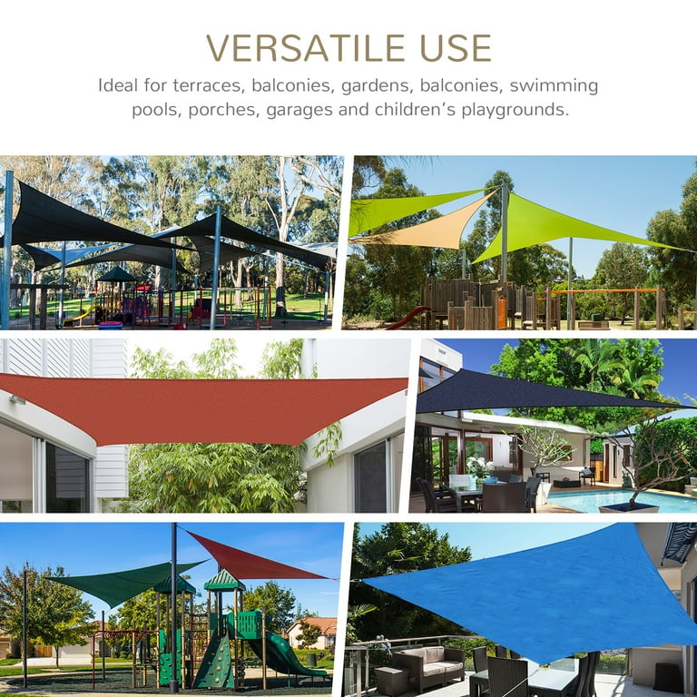 Outsunny 20' x 13' UV-Resistant Sand Rectangle Shade Sail Outsunny 20' x 13' UV-Resistant Sand Rectangle Shade Sail