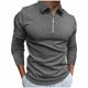 thumbnail image 1 of pstuiky Camisas para hombre de manga larga, Camiseta de culturismo informal con cuello alto y cremallera, manga larga y elástica, para hombre tops de invierno para hombre l, 1 of 5
