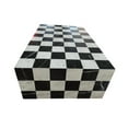thumbnail image 5 of Genuine Marble Coffee Table - Nero Black / Carrara Tiled Marble, 5 of 6