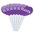 thumbnail image 1 of Uganda Heart Love Cupcake Picks Toppers - Set of 6, 1 of 1