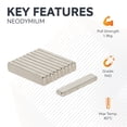 thumbnail image 4 of N42 Neodymium Rectangular Magnet - 20mm x 4mm x 2mm thick - 4.18lbs Pull (Pack of 10), 4 of 5