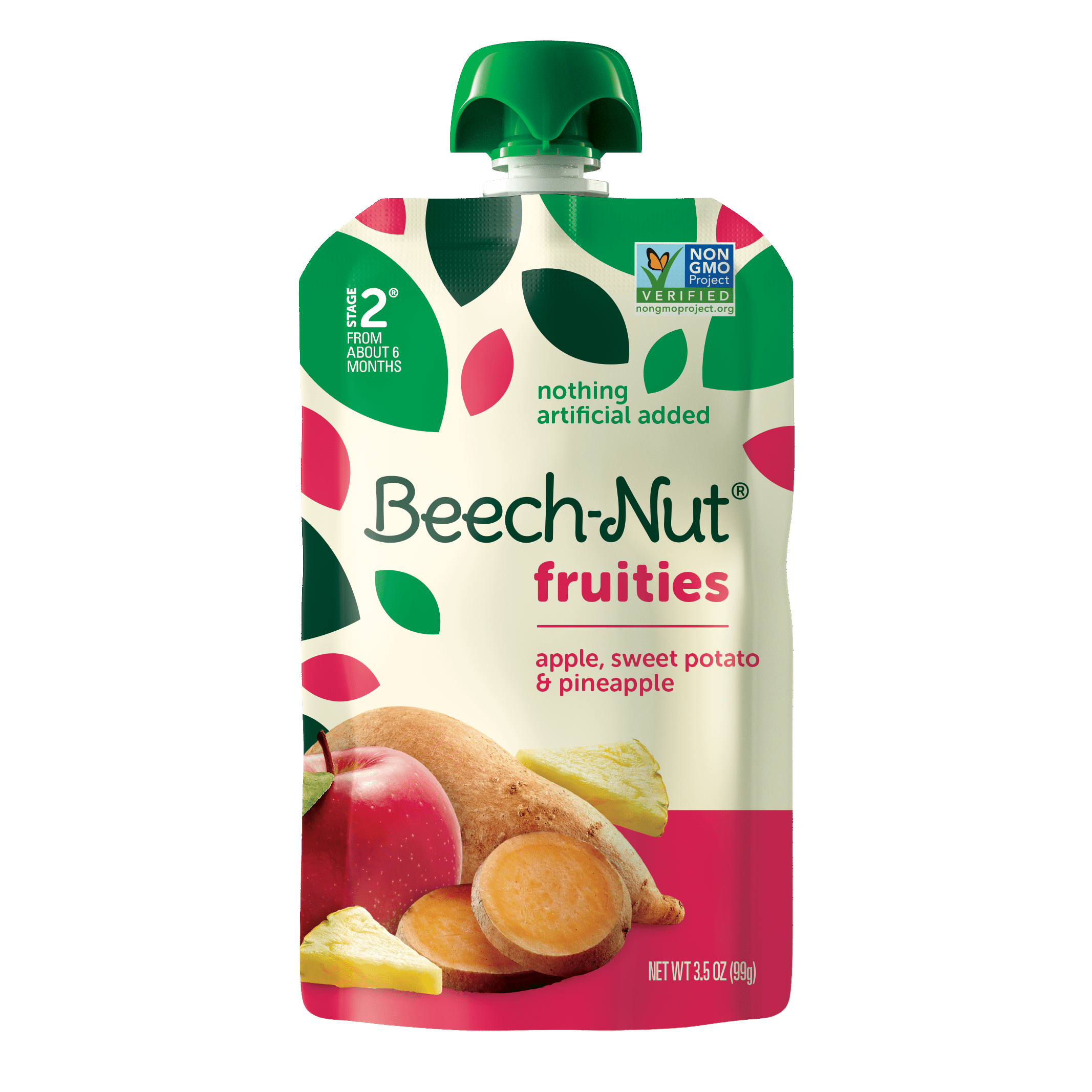 Beech-Nut Fruities Stage 2, Apple Sweet Potato & Pineapple Baby Food, 3.5 oz Pouch
