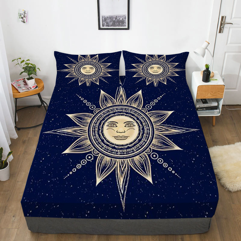 Polyester Bedding Sheet Fashionable Home Bedclothes 3D Bohemia Printed