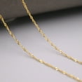 thumbnail image 3 of K-KED Au750 Real 18K Yellow Gold Necklace For Women 1.0mm Singapore Chain 18INCHL Gift, 3 of 7
