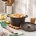 thumbnail image 2 of The Pioneer Woman 5-Quart Enameled Cast Iron Dutch Oven with Lid, Bronze, 2 of 12