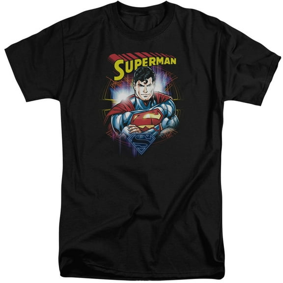 Superman Glam Adult Tall T-Shirt Black