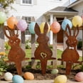 thumbnail image 4 of Easter Decorations Bunny Garden Stake Rabbits Ground Metal Iron for Outdoor Yard Patio Holiday Decor and Spring Display, 4 of 6