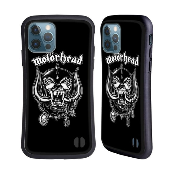 Head Case Designs Officially Licensed Motorhead Graphics Silver War Pig Hybrid Case Compatible with Apple iPhone 12 / iPhone 12 Pro