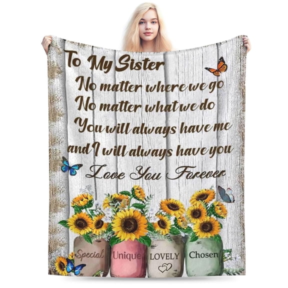 Sisters Gifts from Sister Blanket Sister Birthday Gifts Throw Blanket 50x40