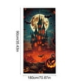 thumbnail image 3 of FeiFu Halloween Door Cover Background Cloth Decor Door Cover Festival Hanging Cloth Party Tapestry Halloween Patterns Easy to Hang on Doors Walls, 3 of 6