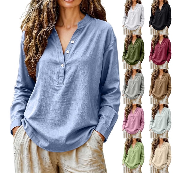 Womens Dress Shirts Long Sleeve JIANLAI Linen Button Up Shirts for Women Long Sleeve Summer Shirt Collared Blouse Linen Tops (S-3XL) Beige