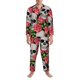 thumbnail image 3 of Balery Skull and Roses Pijama para Hombre de Dos Piezas con Manga Larga, Conjunto de Dormir y Descanso Suave con Bolsillos-Medium, 3 of 6