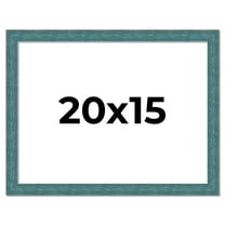 20x15 Frame Blue Rustic Barnwood Solid Wood Picture Frame Width 1.25 Inches | Interior Depth 0.5