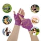 thumbnail image 4 of Guantes sin dedos bloqueadores del sol únicos para mujeres, guantes delgados para conducir en color púrpura., 4 of 5