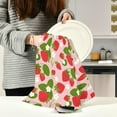 thumbnail image 6 of Coolnut Strawberry Cute Flower Kitchen Dish Towel Set,Drying Kitchen Towels Tea Towels Gift Set for Drying Cleaning Cooking Baking 1Pcs, 6 of 6