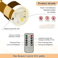 thumbnail image 5 of Brown White Check Pattern Flameless Candles 2 PCS with Remote Realistic Moving Flame LED Tapered Pillar Set for Home Decor, 5 of 7