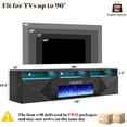 thumbnail image 3 of Merluxy 80" Floating TV Stand with Fireplace, Modern Wall Mounted Entertainment Center, Black, 3 of 9