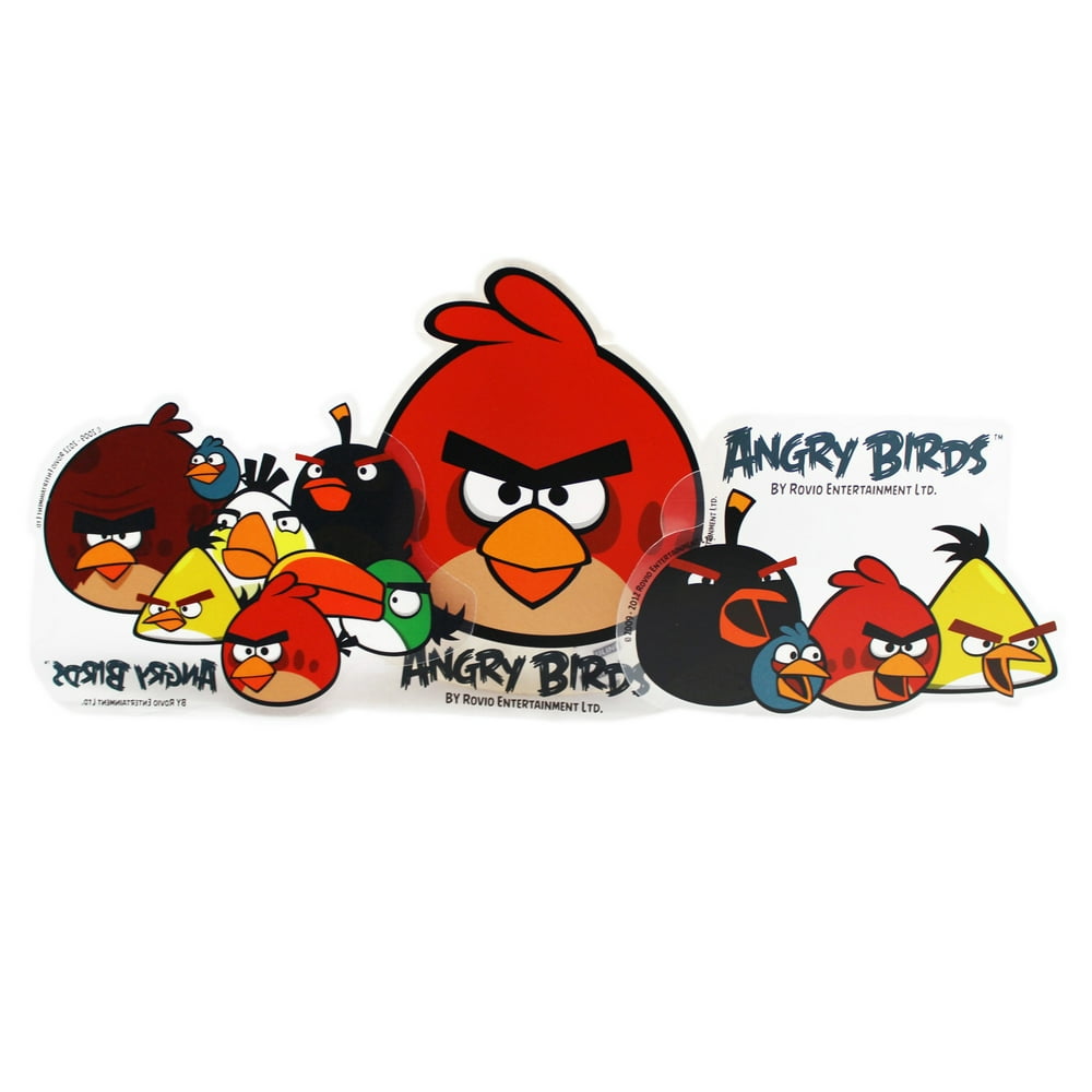Angry Birds Assorted Design and Character Decorative Decals (3 Decals