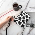 thumbnail image 6 of Black And White Cow Skin Print Cell Phone Purse Small Crossbody Bag with Strap Credit Card Slots Leather Shoulder Wallet for Women, 6 of 6