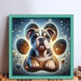 thumbnail image 2 of Kit Punto Cruz Con Bulldog Hilo Algodón Ecológico Bordado 11CT 45x45cm, 2 of 9