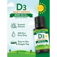thumbnail image 5 of Vitamin D Drops for Infants | 400 IU | 9.2 mL | D3 Drops for Kids | by Nature's Truth, 5 of 7